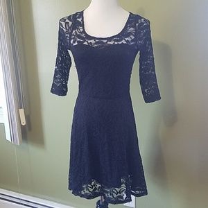 Material Girl black skater dress size M
